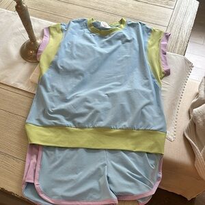 *NIB Blue Colorblock Lounge Set